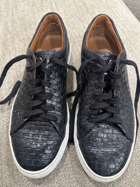 Aquatalia Black Leather Sneakers Women’s Avery Size 7.5